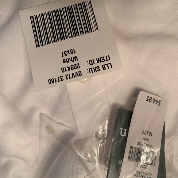 L L Bean White Dress Shirt - Picture 3 of 4